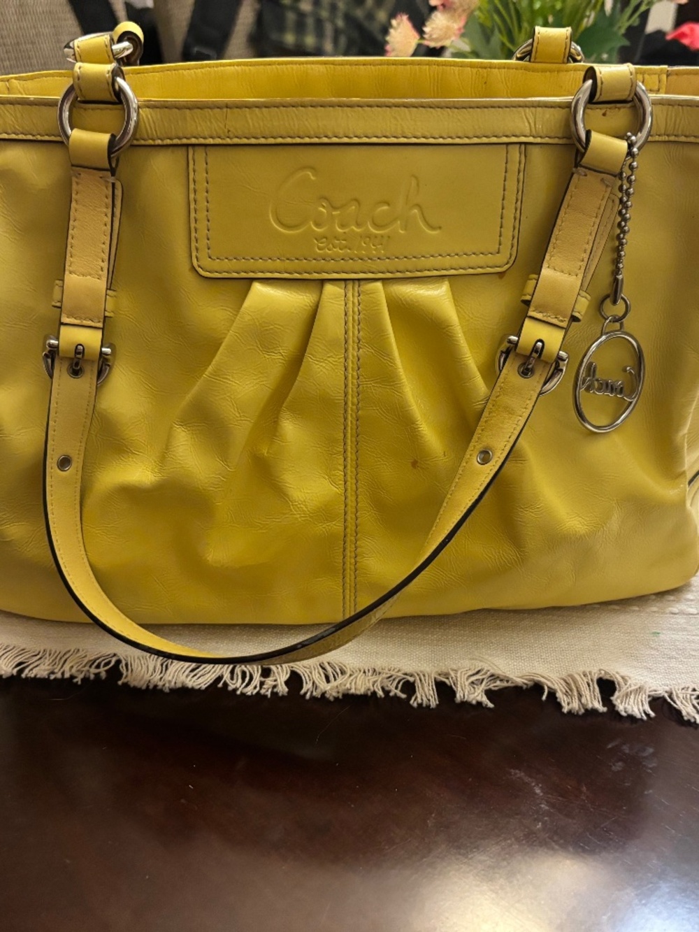 Vintage coach patent leather shoulder bag
